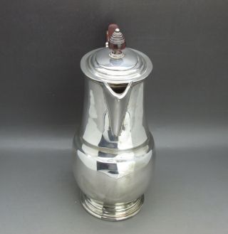 VINTAGE ART DECO LARGE HEAVY SOLID STERLING SILVER HOT WATER JUG R&B 507g 1942 3