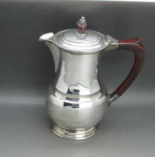 VINTAGE ART DECO LARGE HEAVY SOLID STERLING SILVER HOT WATER JUG R&B 507g 1942 5