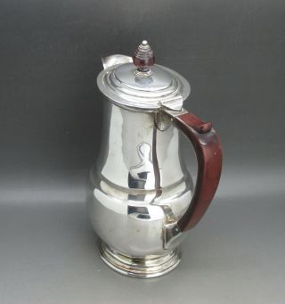 VINTAGE ART DECO LARGE HEAVY SOLID STERLING SILVER HOT WATER JUG R&B 507g 1942 6