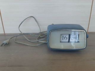 Vintage Copal Caslon Flip Clock Model 201 Beige Desk Clock Japan Great