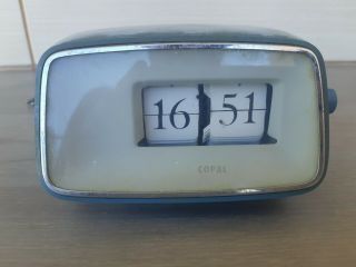 Vintage Copal Caslon Flip Clock Model 201 Beige Desk Clock japan GREAT 6