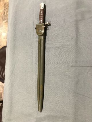 WW1 REMINGTON M1917 BAYONET & SCABBARD. 10