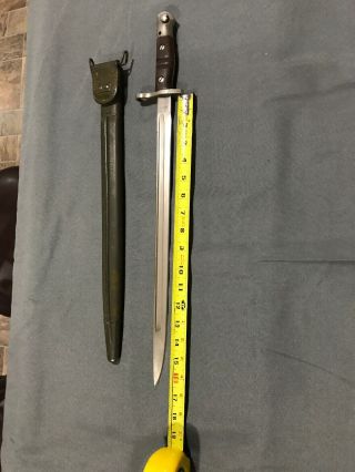 WW1 REMINGTON M1917 BAYONET & SCABBARD. 2