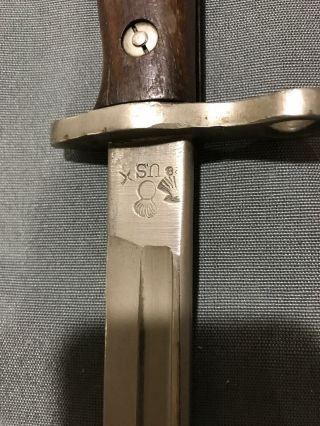 WW1 REMINGTON M1917 BAYONET & SCABBARD. 7