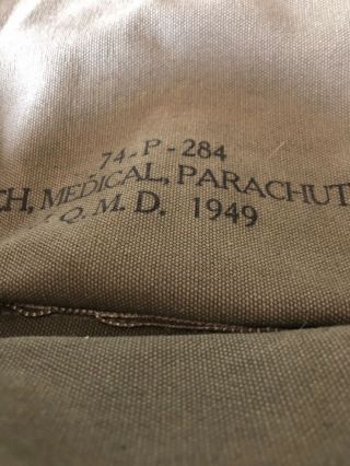 1949 JQMD Medical Parachusit Pouch US Army Korean War 2