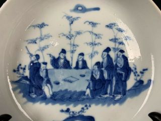 19th/20th C.  CHINESE BLUE AND WHITE ‘FIGURAL’ DISH 2