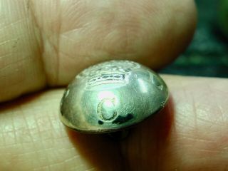 RARE 1797 - 1838 (GEORGIAN) EAST LOTHIAN YEOMANRY CAVALRY 16mm SILVER VEST BUTTON 5