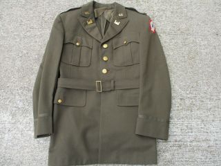 Us Army Wwii Officers Uniform Jacket,  With North African Theater Patch