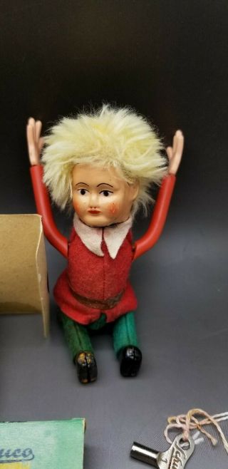 Vintage Schuco Wind - Up Tumbling Peter the Acrobat 888 - 1950 ' s. 2