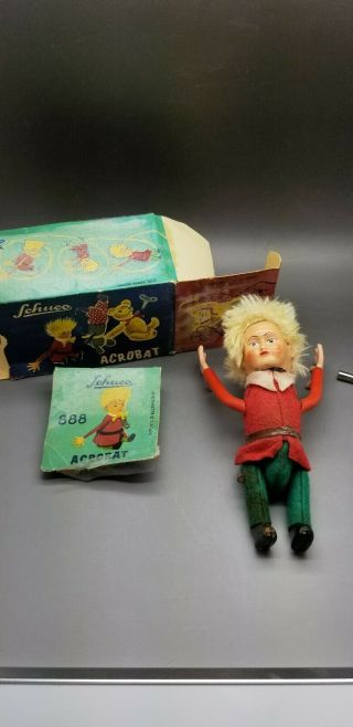 Vintage Schuco Wind - Up Tumbling Peter the Acrobat 888 - 1950 ' s. 8