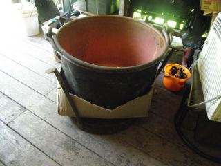 Antique Copper apple Butter Kettle with stand 10