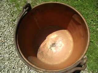 Antique Copper apple Butter Kettle with stand 4