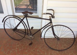 Antique 25” Worthington Fairy Bicycle 1910s Paint Leather Saddle Seat