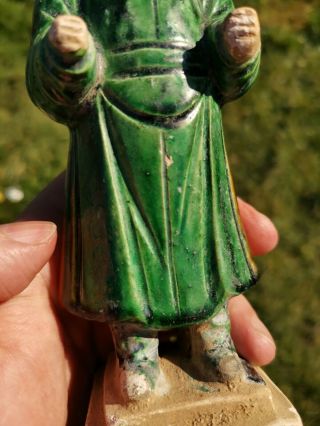 Antique Chinese Ming Dynasty TANG SANCAI Glaze Statue Pottery Figurine with 11