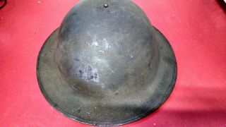 Wwi Doughboy Combat Helmet With Liner And Straps Item
