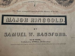 Mexican American War 1847 Major Ringgold March Sheet music Palo Alto Triumphant 2