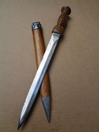 WWI ERA HIGHLAND Rgt.  SCOTTISH DIRK SCOTS BRITISH KNIFE TRENCH ART DAGGER 11