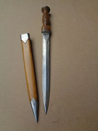 Wwi Era Highland Rgt.  Scottish Dirk Scots British Knife Trench Art Dagger