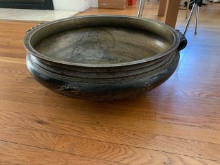 Antique 18th 19th Century Bronze Indian Urli Bowl