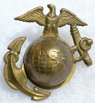 Us Wwi Usmc Helmet Hat Marines U.  S.  Marine Corps Ega Pin Insignia Ww1