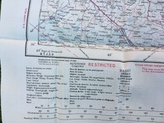 Cold War Issue 1950s British RAF SAS Rasht Baku Silk Escape Map 2
