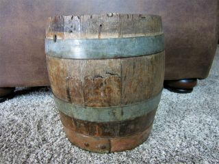 Antique Primitive Knapstein Brewing Co WI Oak Banded Beer Keg ADVERTISING Barrel 11