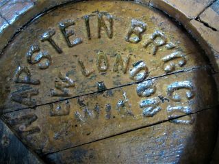 Antique Primitive Knapstein Brewing Co WI Oak Banded Beer Keg ADVERTISING Barrel 7