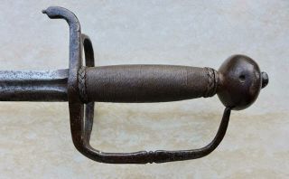 ANTIQUE EUROPEAN 17th CENTURY TRANSITIONAL RAPIER SWORD NO DAGGER 5