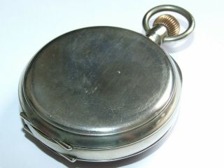 Looking Antique c1900 69mm Goliath 8 Day Open Faced Pocket Watch 4