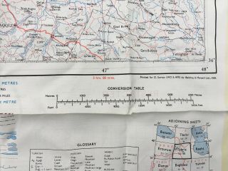 Cold War Issue 1950s British RAF SAS Tabriz Tbilisi Silk Escape Map 3