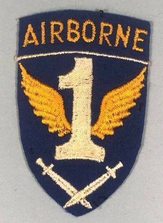 Ww Ii,  1st Allied Airborne Army,  Patch,  Embroidered On Felt,  Cheesecloth Back