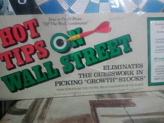 Antique Dart Board Game 1981 Target systems Off The Wall Tips From Wall Street 6