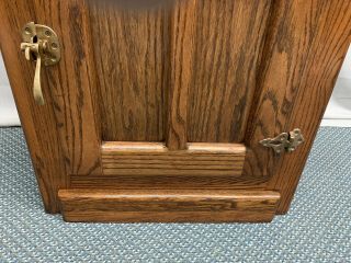 Vintage White Clad Oak Ice Box Night Stand End Table 3