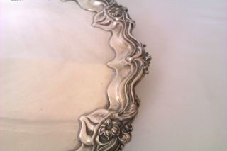 Solid Silver Ornate Edwardian Footed Tray Walker & Hall 1908 1161grms 12
