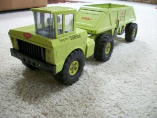 Tonka Mighty Bottom Dump First Year Very Good Large Cool Toy.  Wow Green