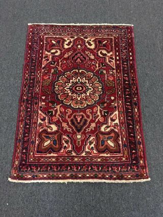 On Semi Antique Hand Knotted Persia Area Rug Geometric Carpet 2’5”x3’5”