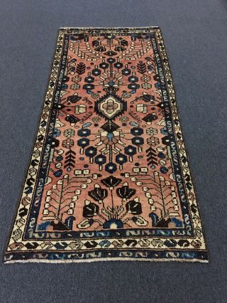 On Antique Hand Knotted Persian Area Rug Geometric Carpet 3 