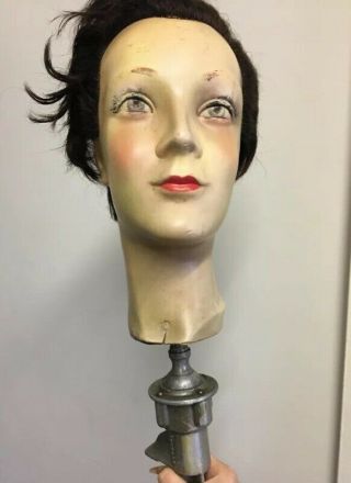 Rare Ako Vintage Mannequin Head 50’s German With Clamp 2