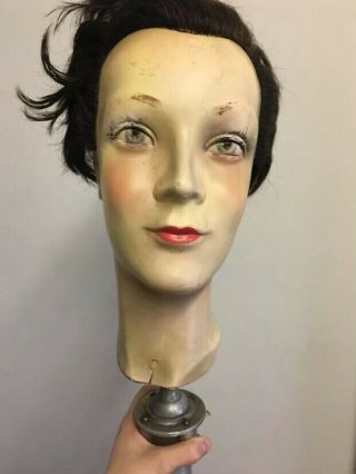 Rare Ako Vintage Mannequin Head 50’s German With Clamp 3
