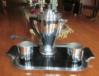 Art Deco Electric Coffee Pot And Tray