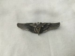 Flight Surgeon 2 Inch Silver Wing Pin,  Gemsco