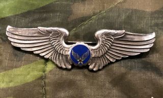 Ww2 Era Us Army Air Corp Wings - Sterling - 3 " - Pin Back - Sweetheart,  Usaaf