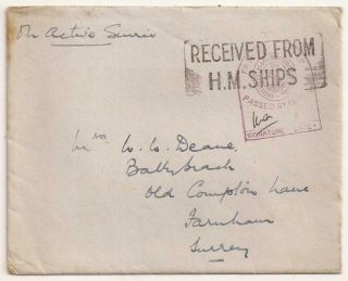 WWII Letter.  Royal Navy Officer 1940,  Killed in Action.  German Bombers & RAF. 4