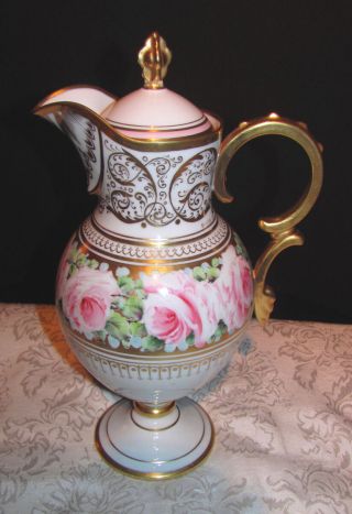 Paris Porcelain Hand Painted Coffee Pot Circa 1900