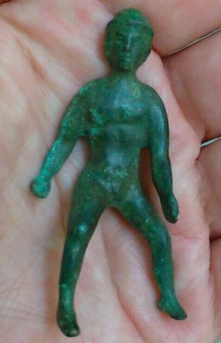 Celtic Pre Roman Artifact Bronze Statuette 150 - 50 Bc Authentic