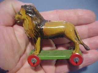 Antique 1914 Tin Penny Toy Lion Meier Made In Germany Ex.
