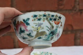 19th Century Chinese Famille Rose Tea Bowl and Stand Tongzhi 3