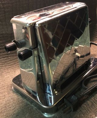 Vintage Antique Toaster 2 Slice Chrome Toastess Corp Model 202 Collectible