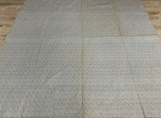 Antique PA c 1890s Album APPLIQUE Quilt Lancaster Blue CRISP 82 x 81 12