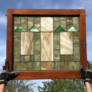 Stunning Antique Arts And Crafts Stained Glass Window